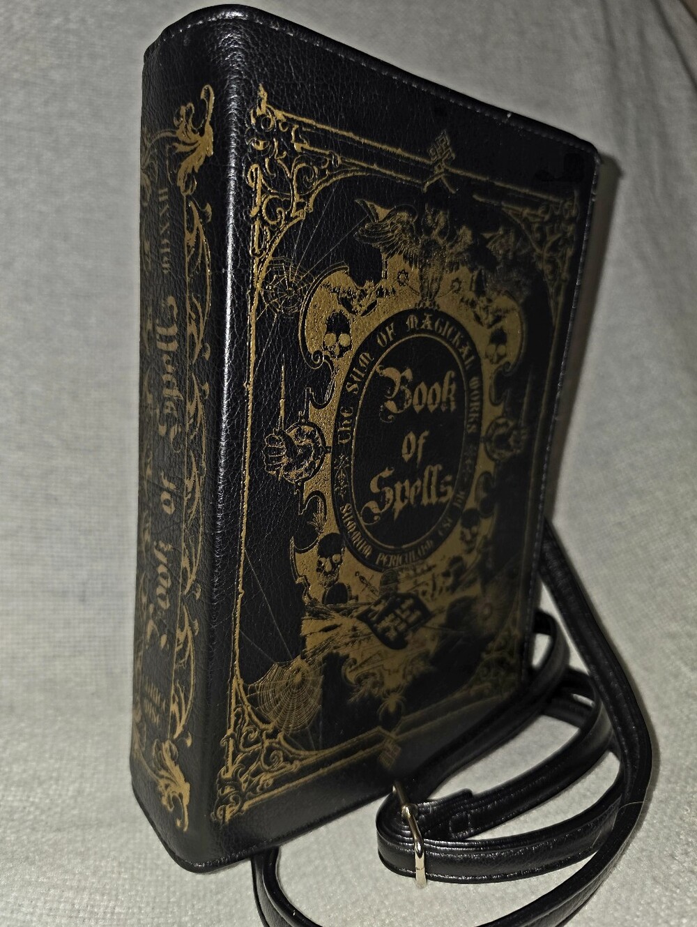 Halloween Witchy Book of Spells Crossbody Shoulder Bag